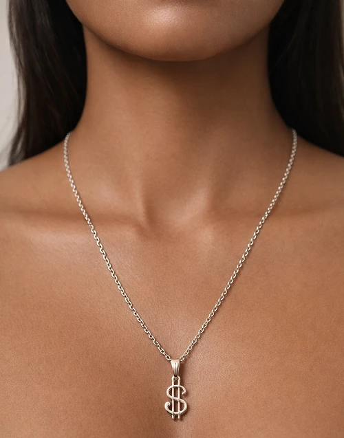 Stylish Silver Pendant Necklace – Romantic Valentine Gift for Women